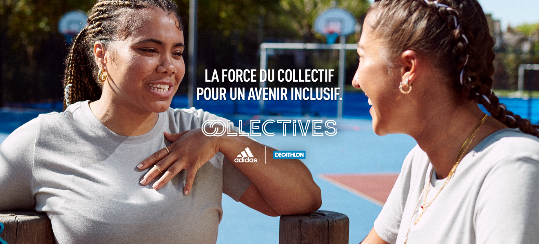 La force du collectif pour un avenir inclusif. Collectives. Adidas, Decathlon Crédit photos : @Decathlon.