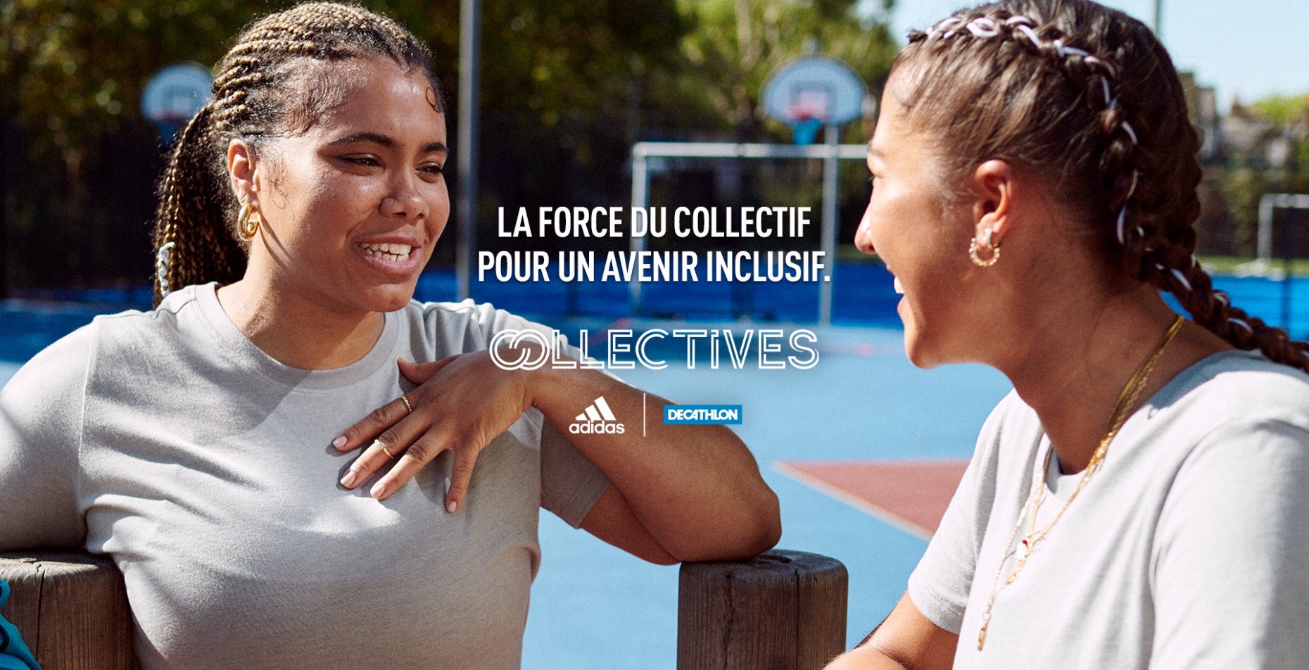 La force du collectif pour un avenir inclusif. Collectives. Adidas, Decathlon Crédit photos : @Decathlon.