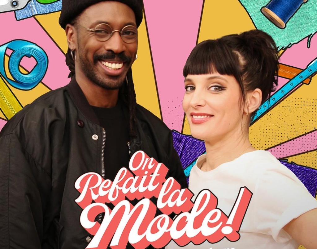 Visuel officiel de la saison 1 de l'émission On Refait La Mode avec Erika Moulet et Séga Kanouté