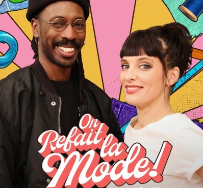 Visuel officiel de la saison 1 de l'émission On Refait La Mode avec Erika Moulet et Séga Kanouté