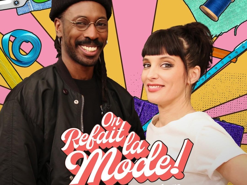 Visuel officiel de la saison 1 de l'émission On Refait La Mode avec Erika Moulet et Séga Kanouté