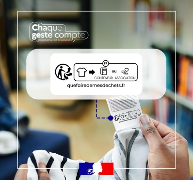 Signalétique Info-tri sur vêtement